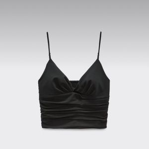 ZARA ruched black top